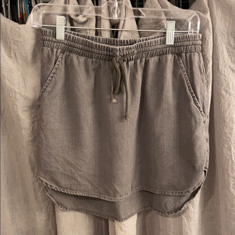 Gray cloth & stone skirt